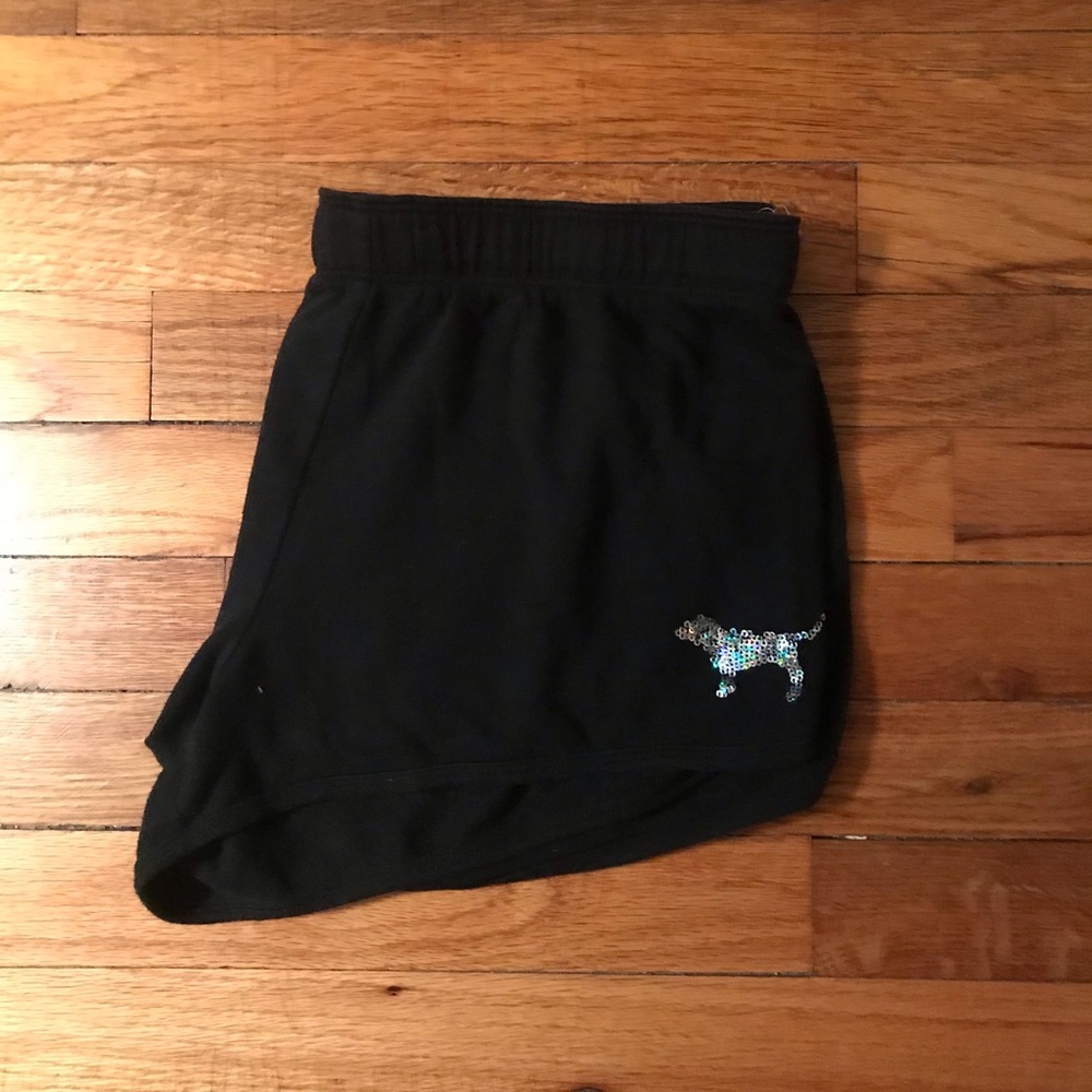 black shorts